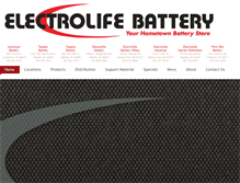 Tablet Screenshot of electrolifebattery.com